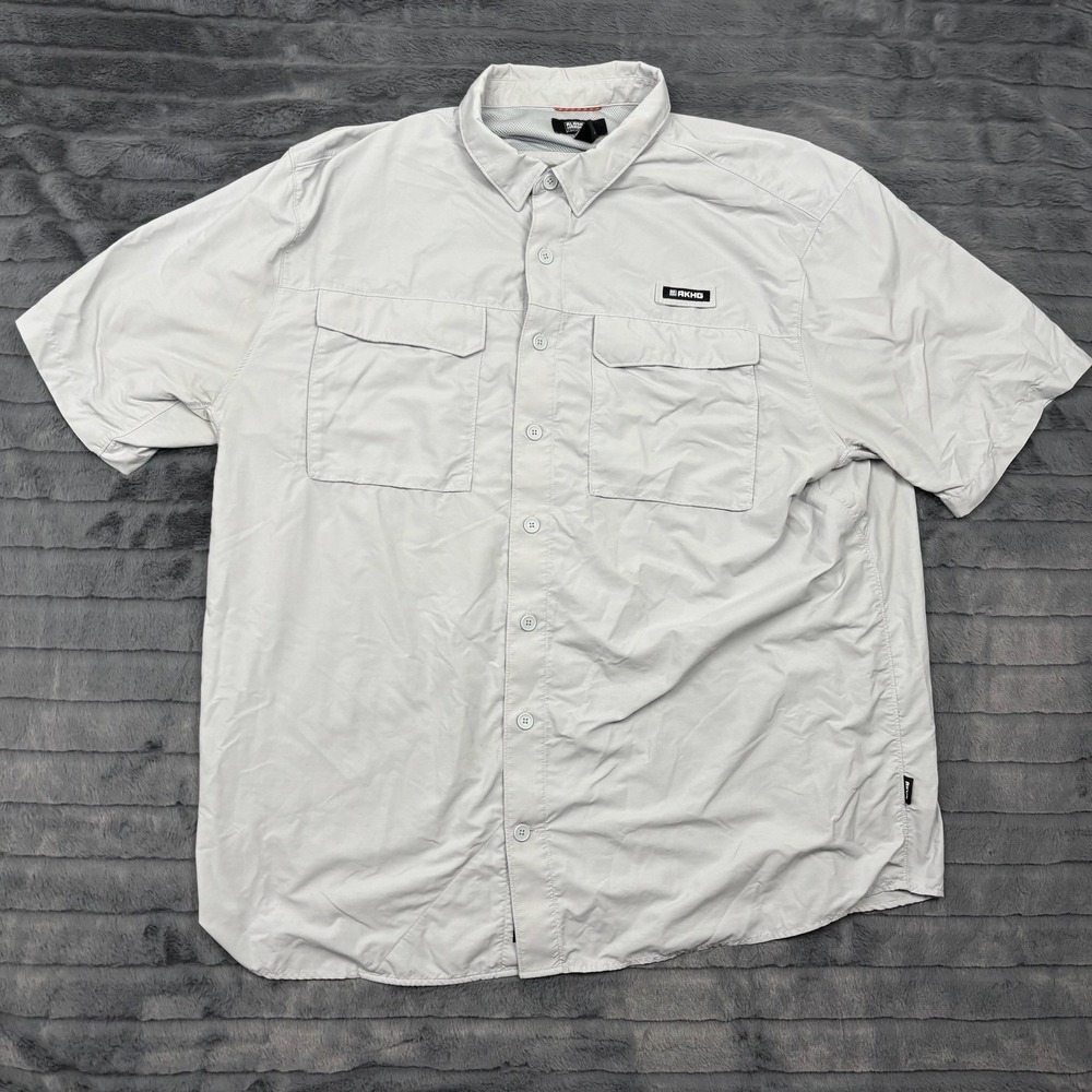 Alaskan Hardgear Duluth Mens 2XL Tall Gray Ripstop Short Sleeve Fishing Shirt